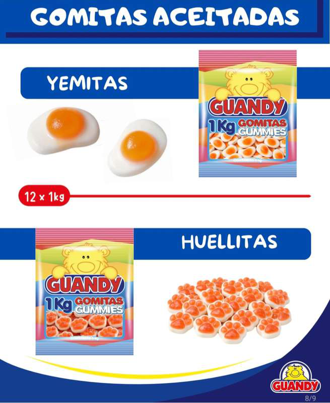 Gomitas: yemitas y huellitas